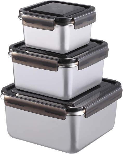 steel food storage boxes|stainless food container.